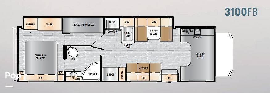 A photo of this 2022 East To West Rv Entrada 3100FB