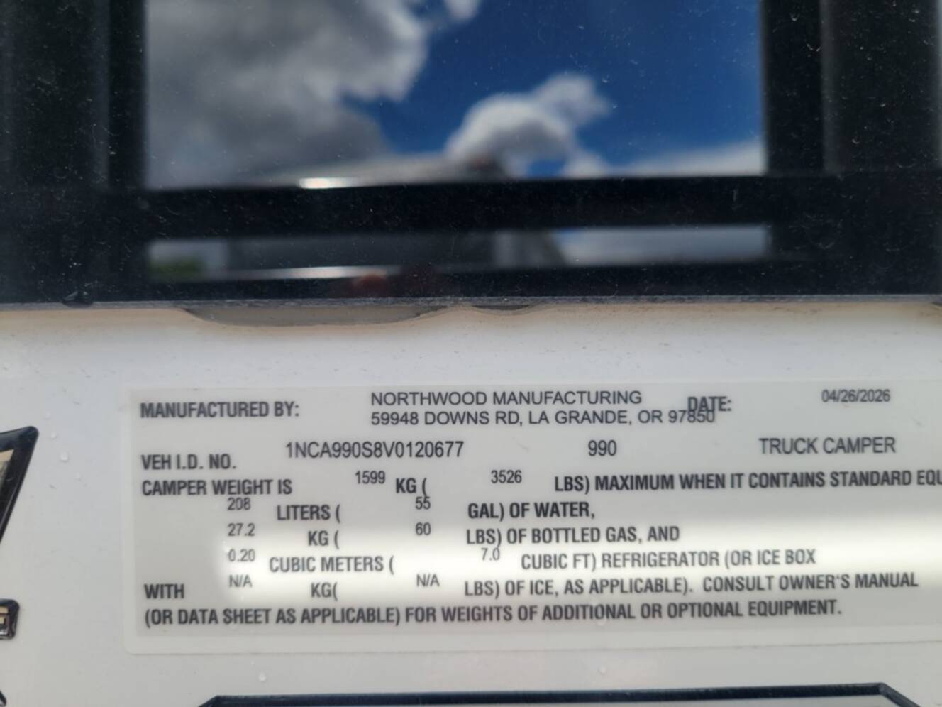 A photo of this 2027 Northwood Mfg ARCTIC FOX 990
