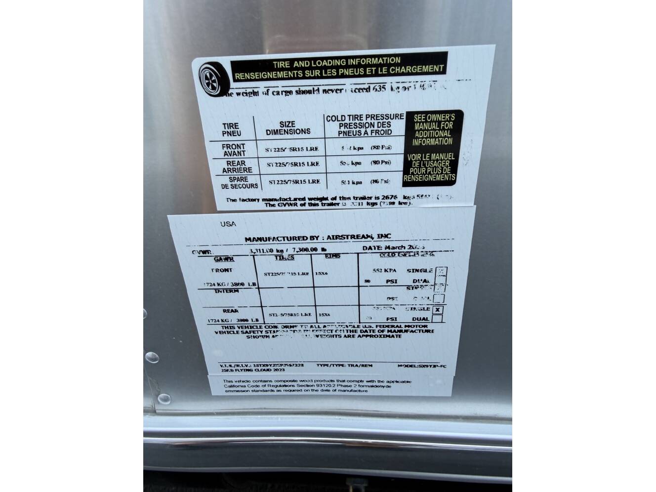 A photo of this 2023 Airstream FLYING CLOUD 25RB QUEEN