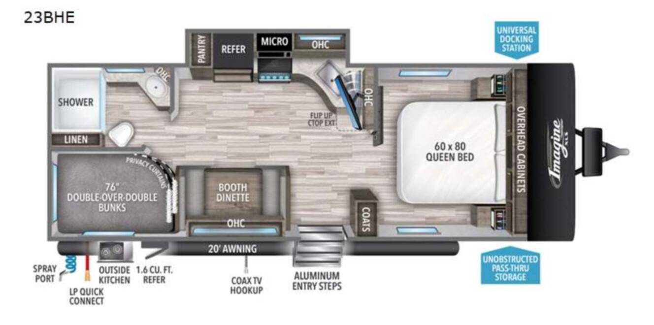 A photo of this 2021 Grand Design Imagine XLS 23BHE