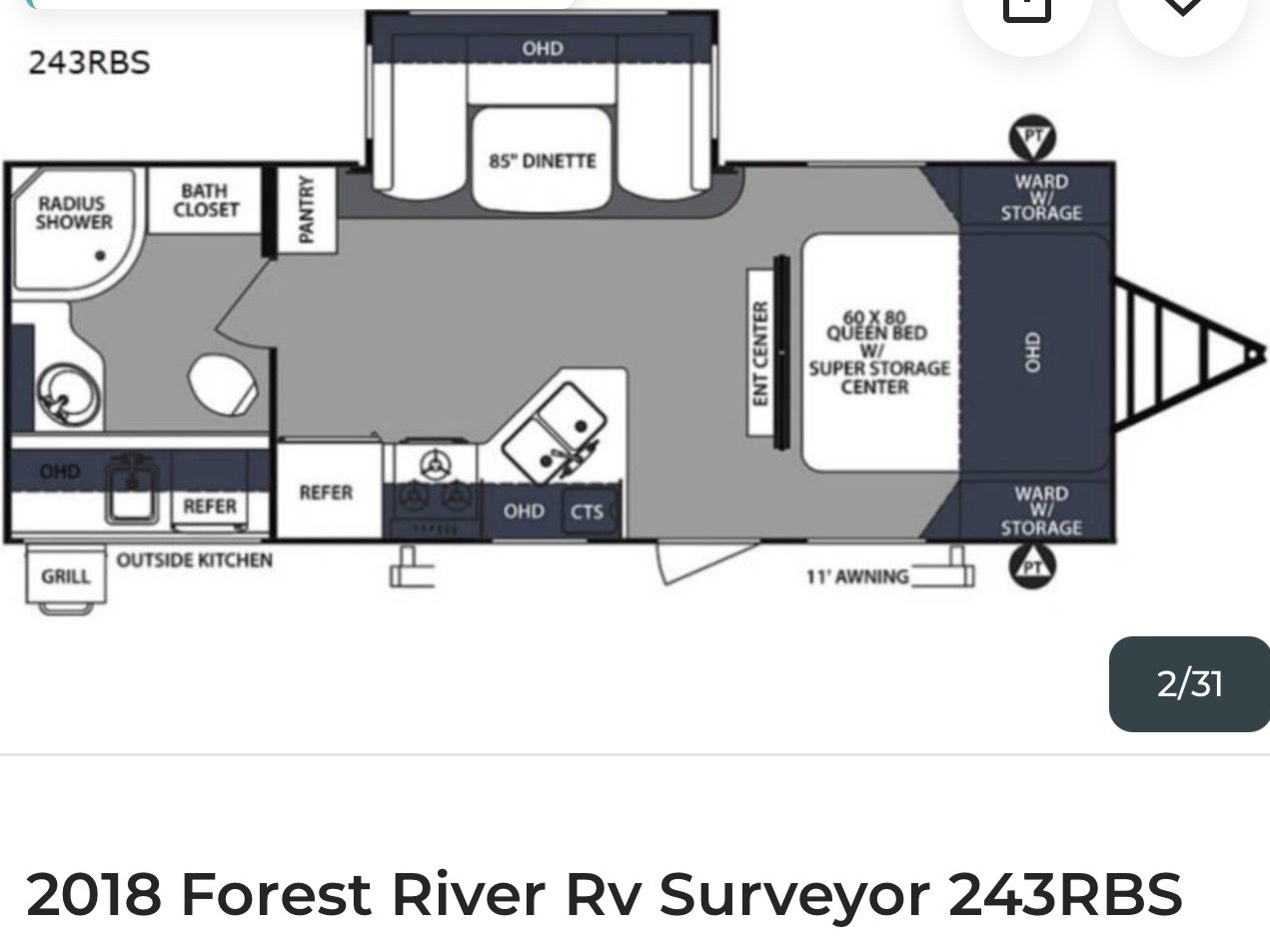 2018 Forest River SURVEYOR 243RBS in portland OR