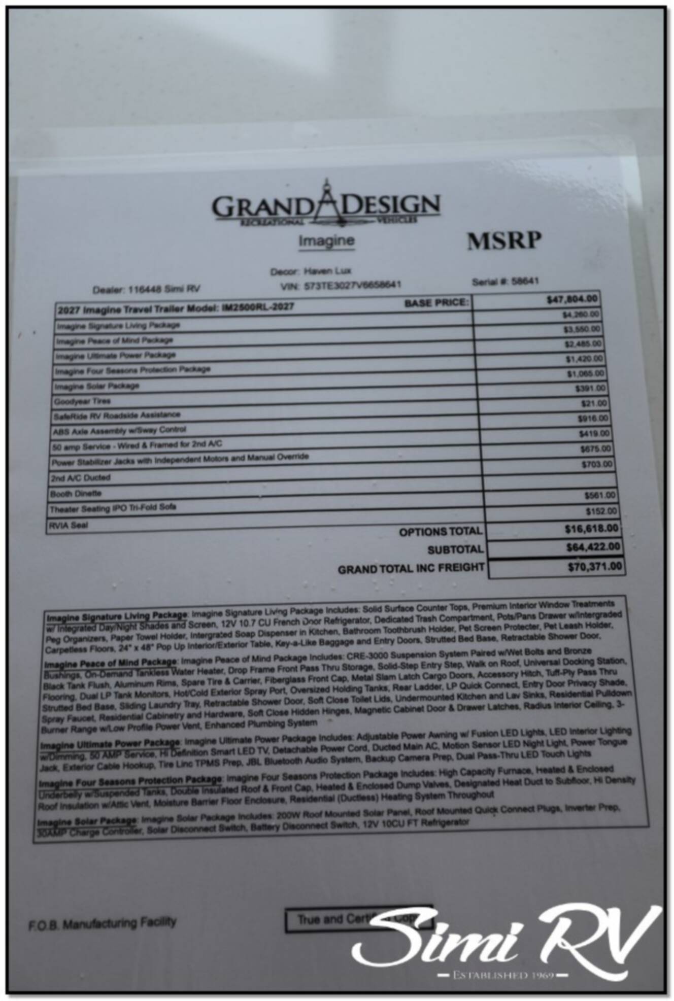 A photo of this 2027 Grand Design Imagine 2500RL