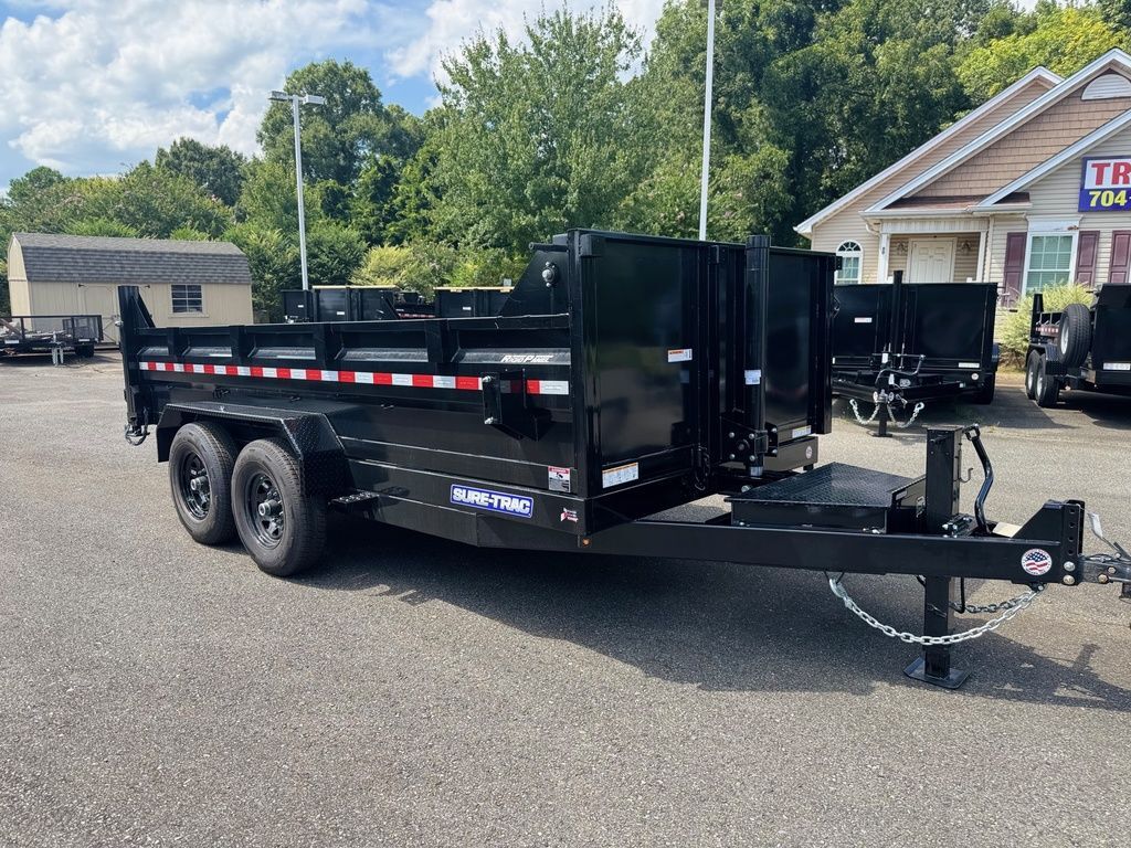 2026 Sure-Trac 7x14 HD LOW PROFILE TELESCOPIC DUMP 14K in lowell NC