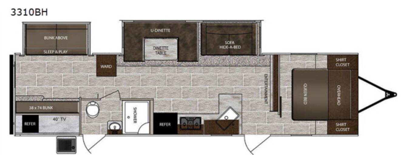 A photo of this 2019 Prime Time Rv LaCrosse 3310BH