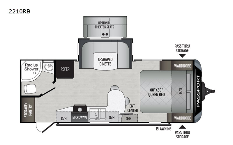 2021 Keystone Rv Passport 2210RB GT Series in oak ridge NJ