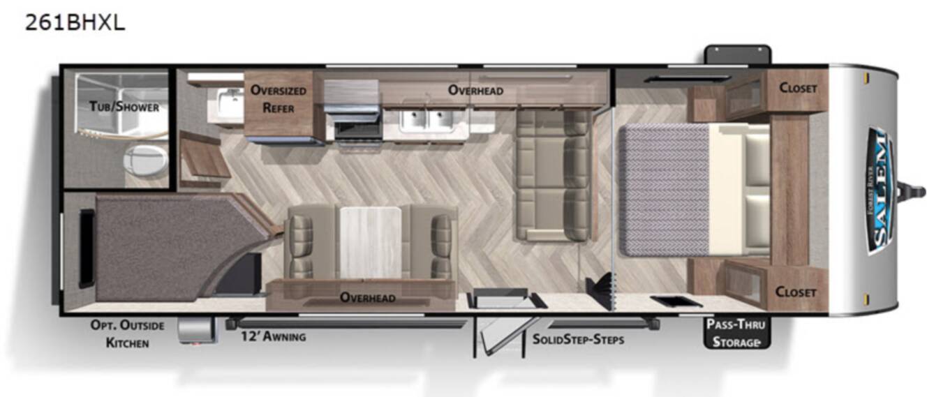 A photo of this 2021 Forest River Rv Salem Cruise Lite 261BHXL