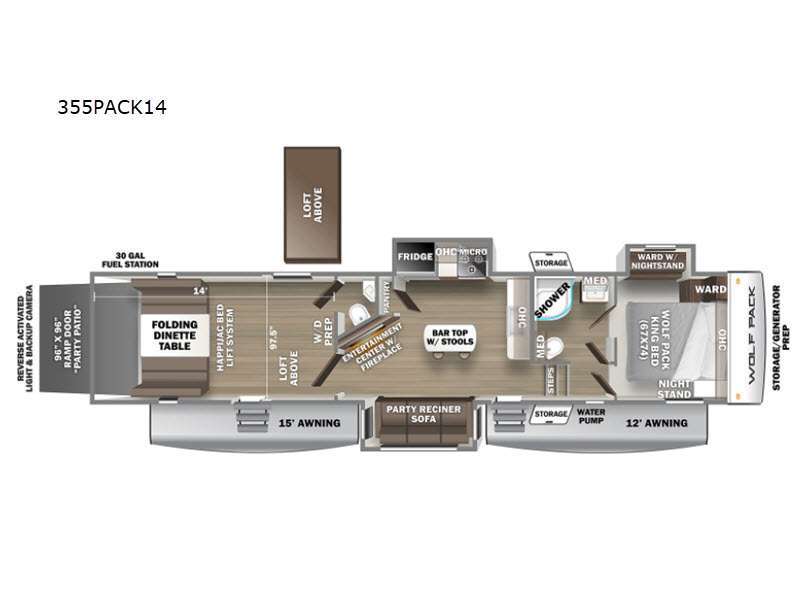 2021 Forest River Rv Cherokee Wolf Pack 355PACK14 in turlock CA