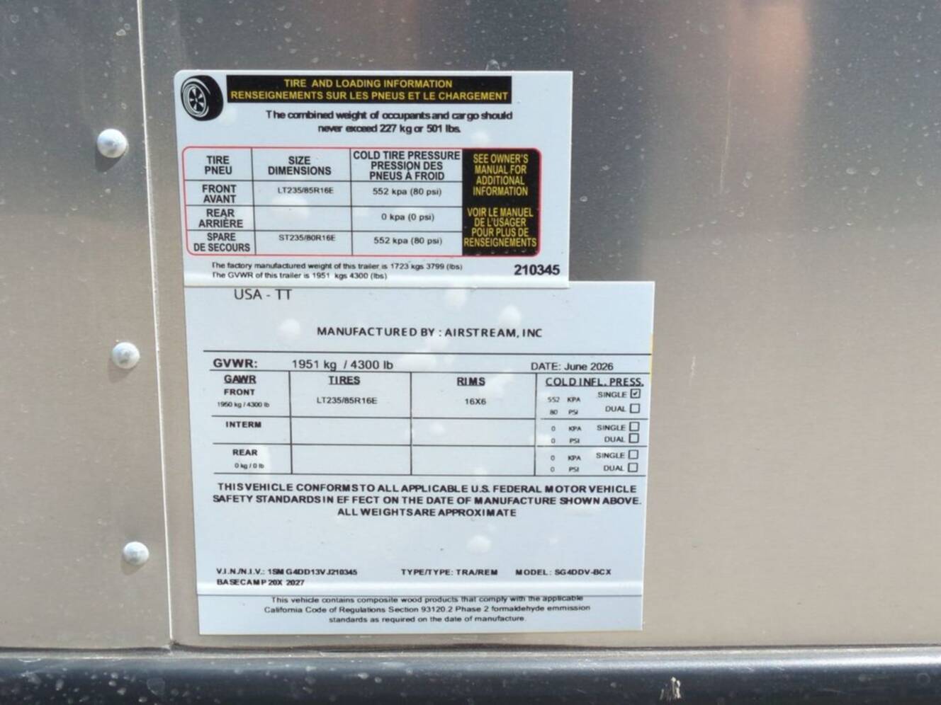 A photo of this 2027 Airstream Basecamp 20X