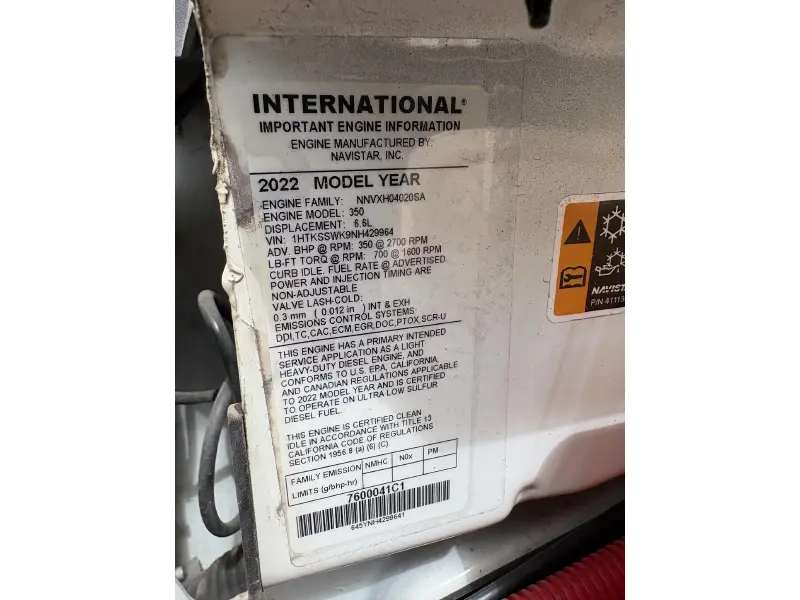 2022 INTERNATIONAL CV