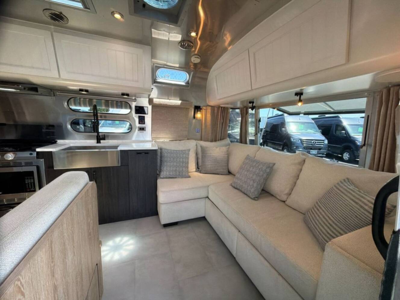 A photo of this 2023 Airstream Pottery Barn® 28RB Queen