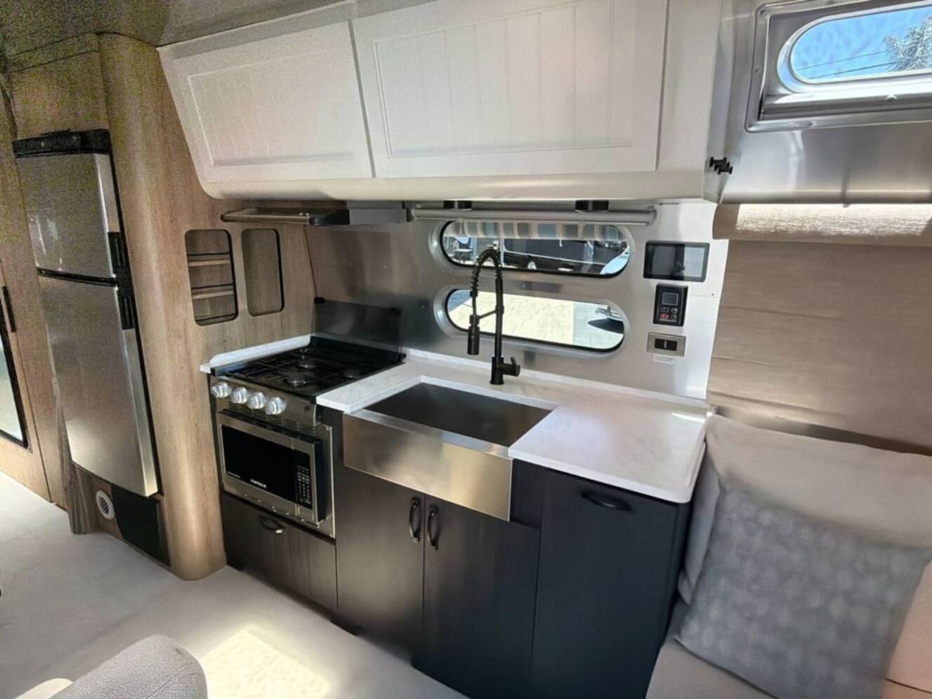 A photo of this 2023 Airstream Pottery Barn® 28RB Queen