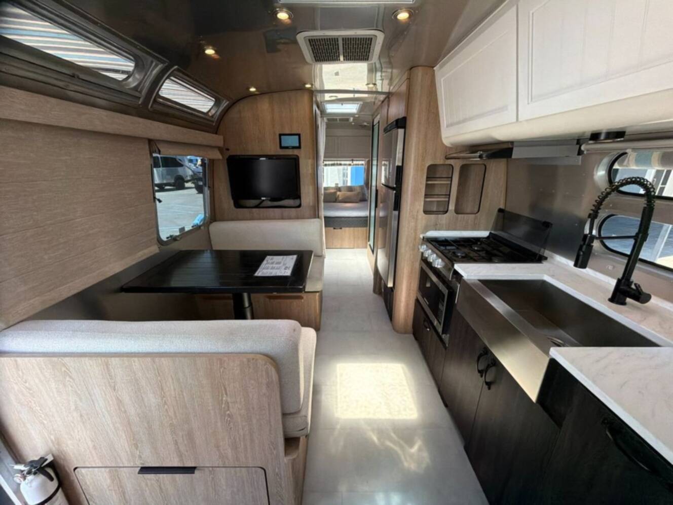 A photo of this 2023 Airstream Pottery Barn® 28RB Queen