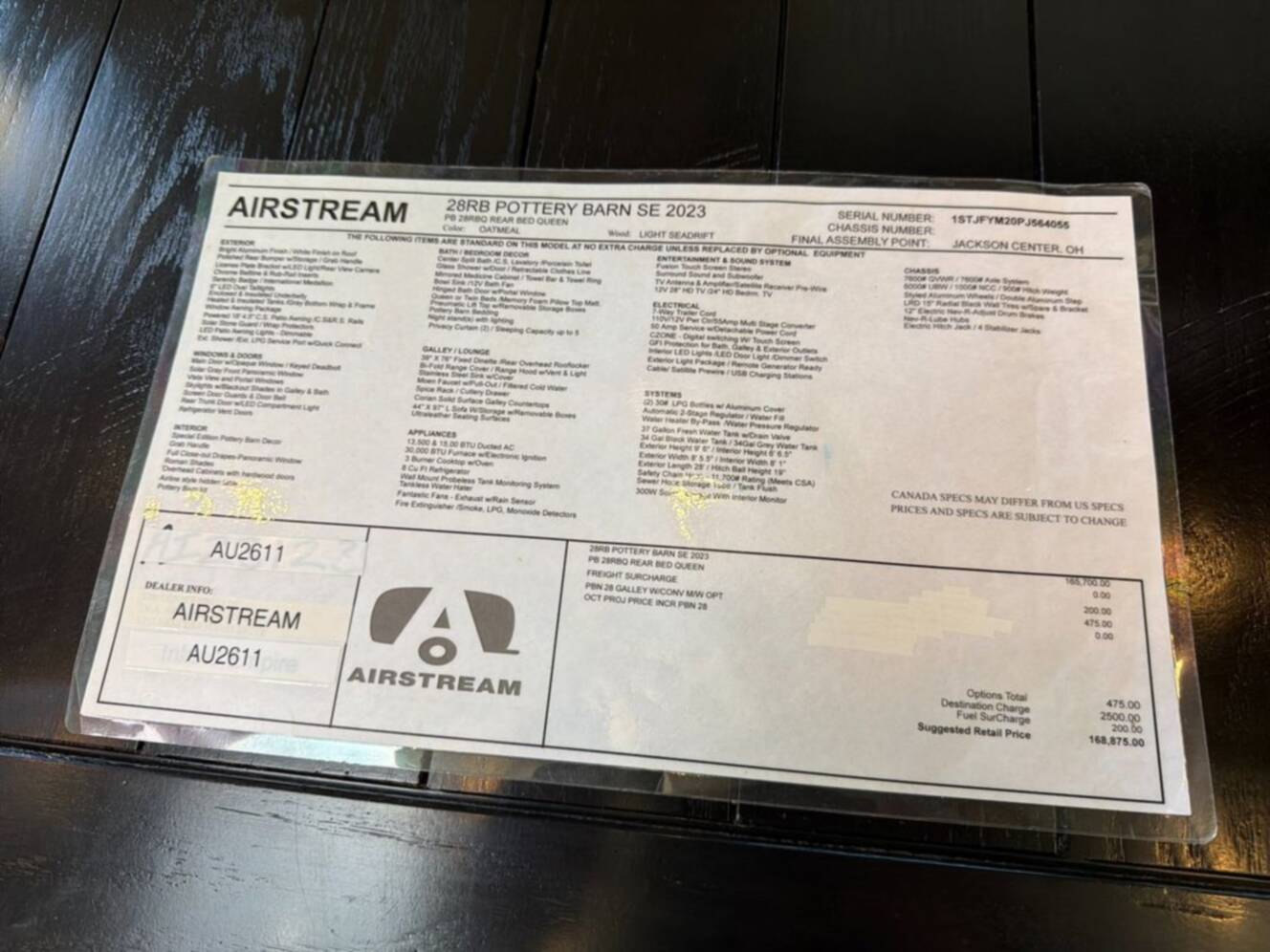 A photo of this 2023 Airstream Pottery Barn® 28RB Queen