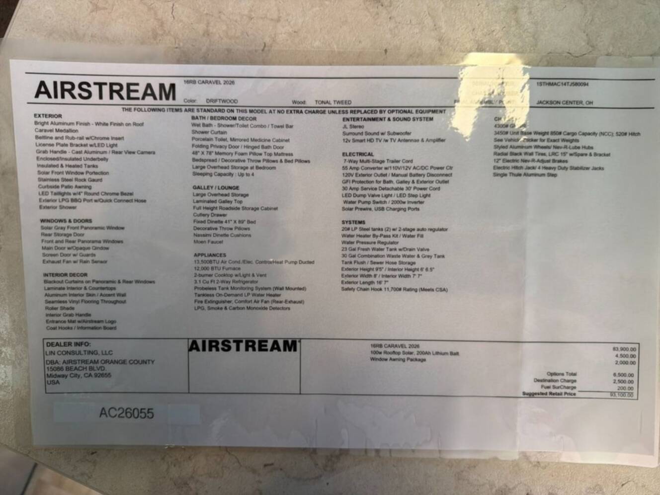 A photo of this 2026 Airstream Caravel ® 16RB