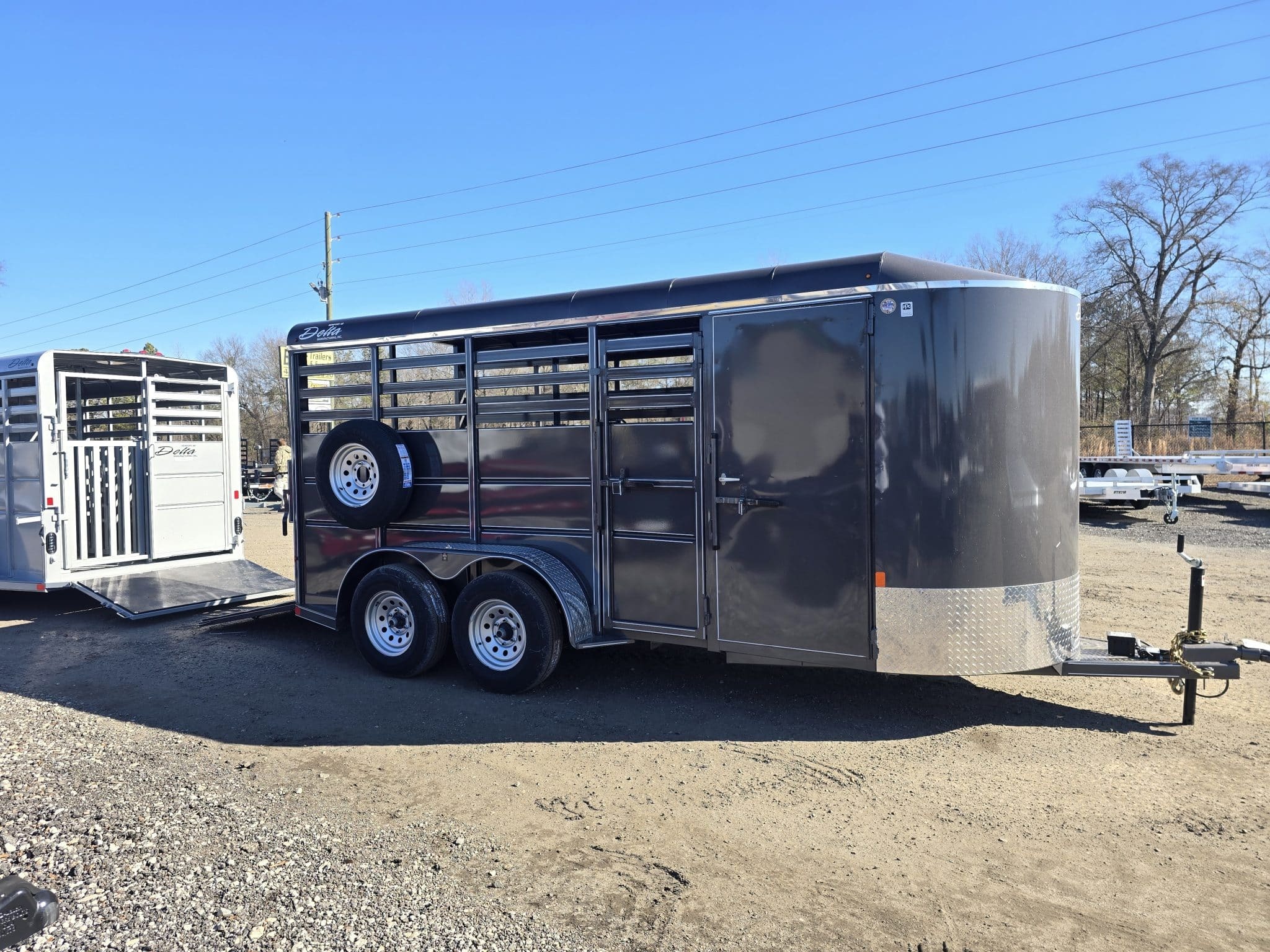 2026 Delta Trailers 6X16 500ES 4 Section Pig Pin Livestock Trailer in Byron, GA