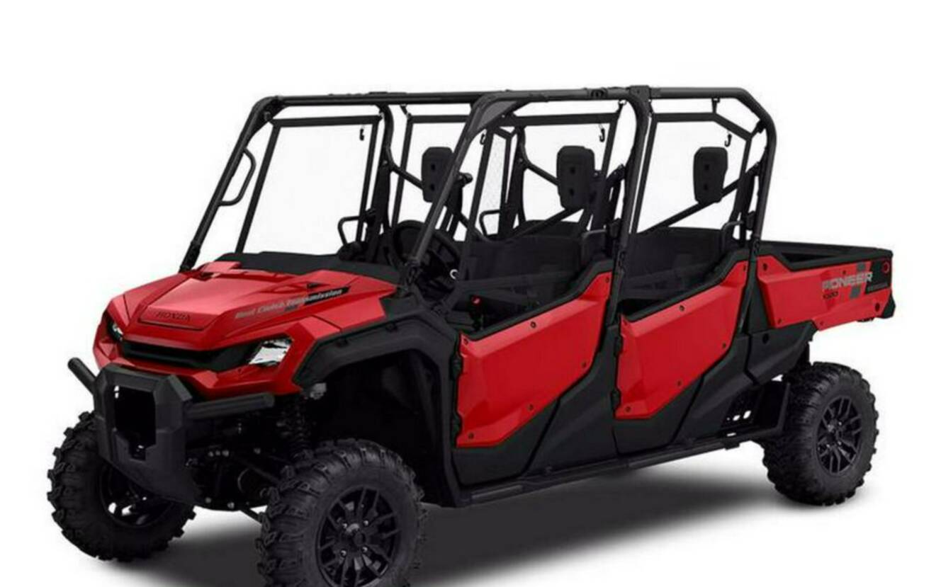 A photo of this 2025 Honda Pioneer 1000-6 Deluxe Crew