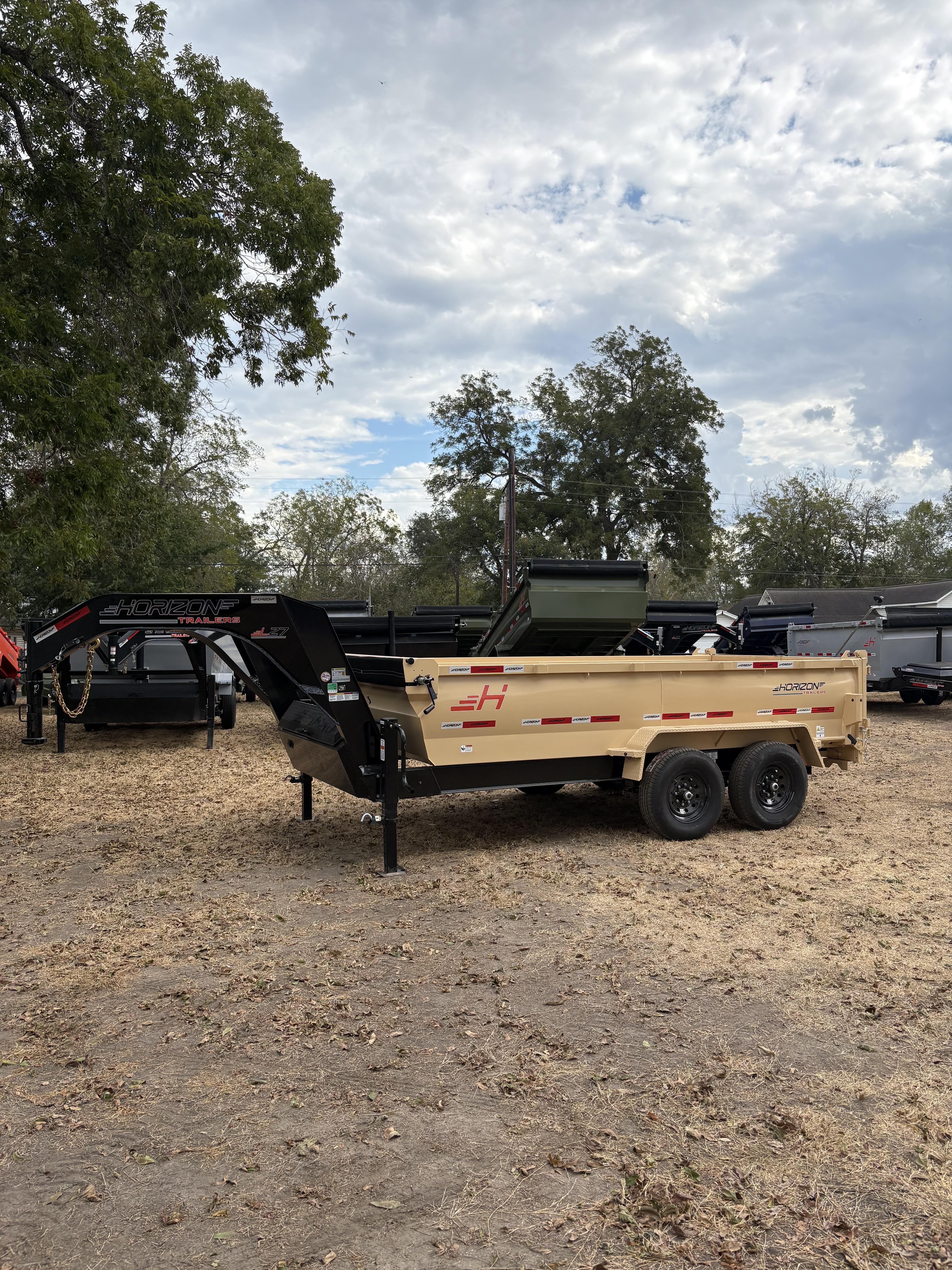 2026 Horizon Trailers 14' x 83" X 30" GOOSENECK DUMP TRAILER in Shiner, TX