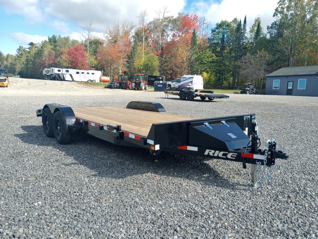 2026 RICE 7X20 10K Powder Coated Car Hauler W/Slide-In Ramps in Manchester, ME
