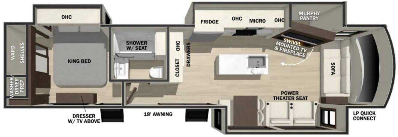 A photo of this 2026 Forest River Cedar Creek Cottage 40CCK
