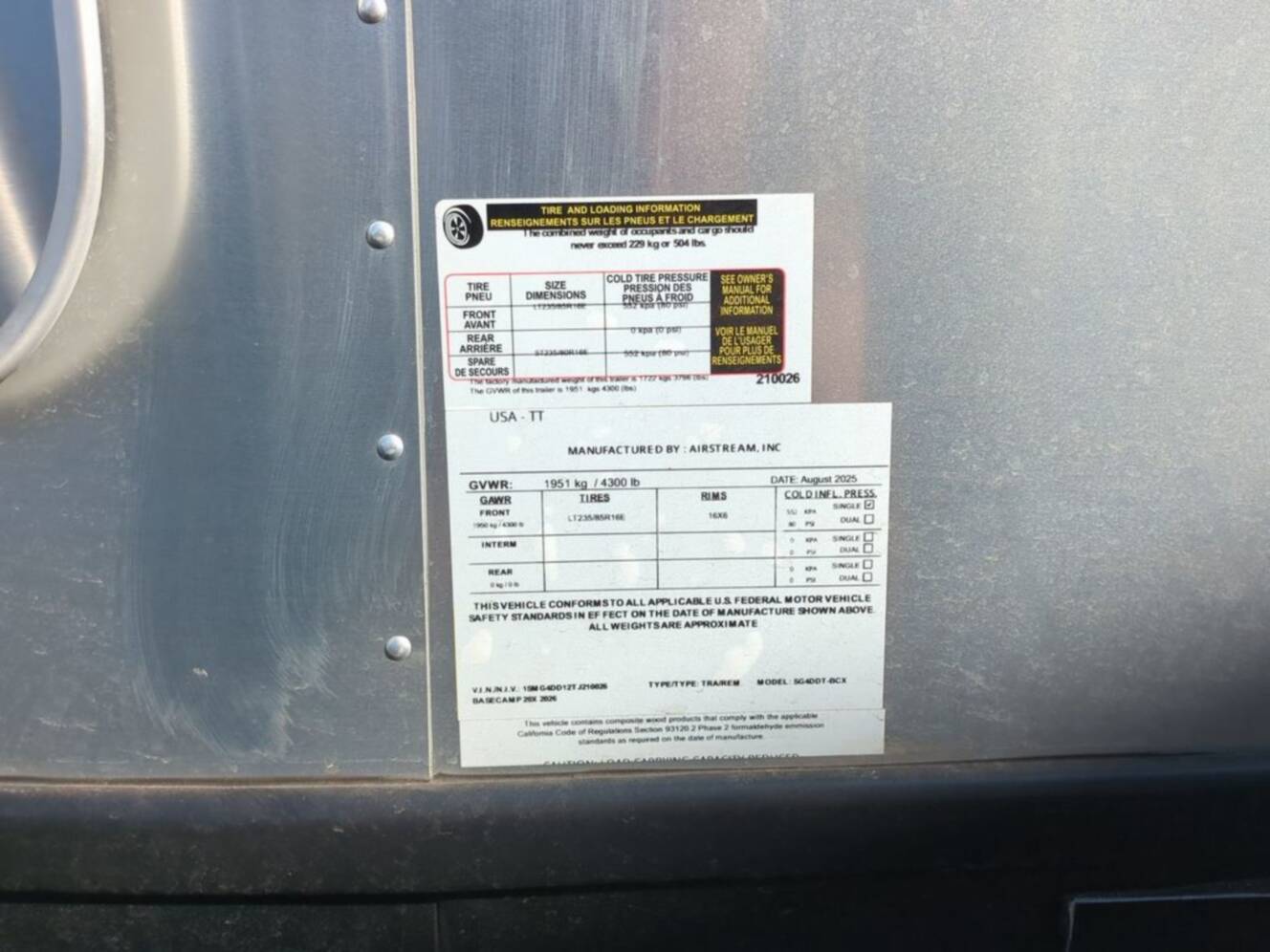 A photo of this 2026 Airstream Basecamp 20X