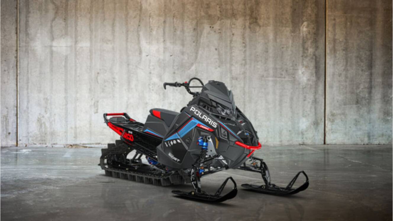 A photo of this 2027 Polaris Patriot Boost RMK Factory Edition 155 Indy Red 325 SC