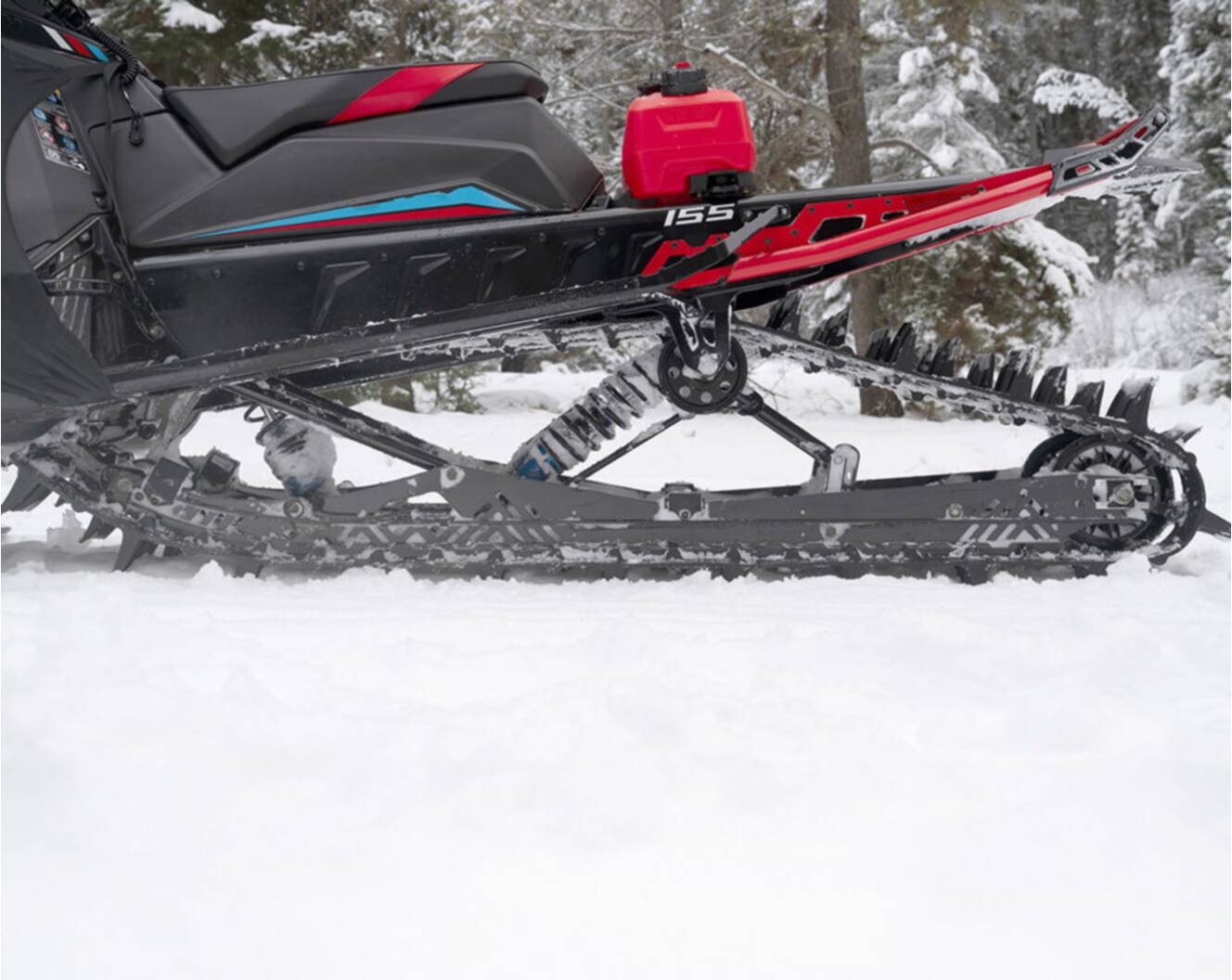 A photo of this 2027 Polaris Patriot Boost RMK Factory Edition 155 Indy Red 325 SC