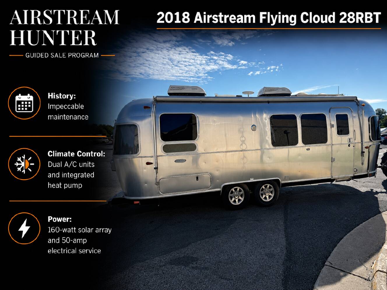 A photo of this 2018 Airstream FLYING CLOUD 28RB TWIN