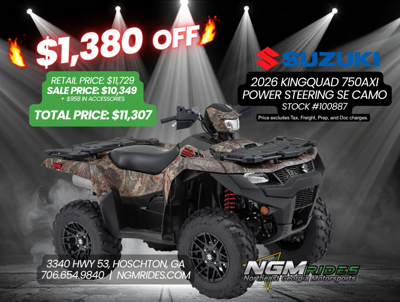 2026 Suzuki KingQuad 750AXi Power Steering SE Camo in hoschton GA