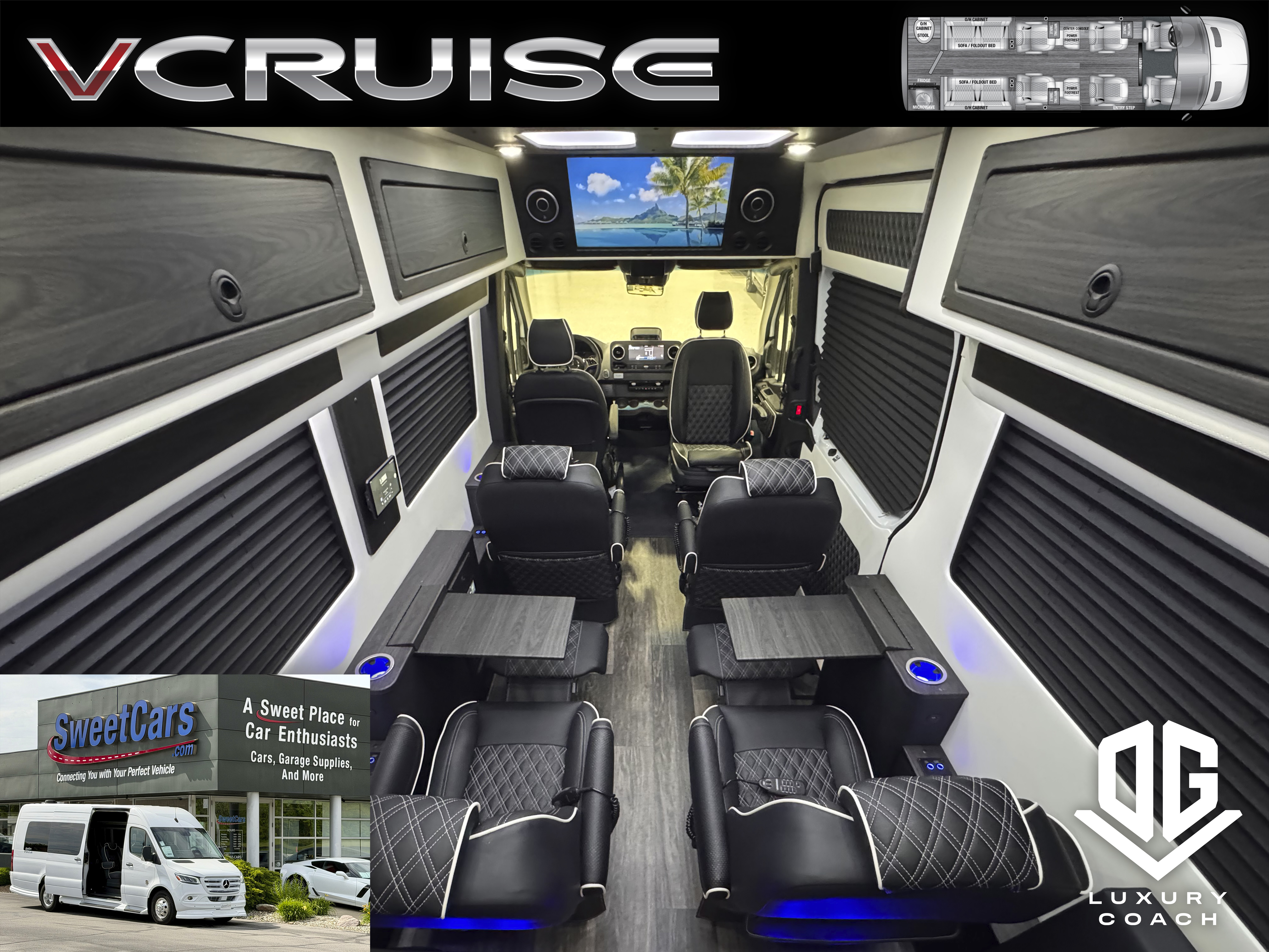 2026 Ogv Luxury Coach V-CRUISE 10OB Conversion Van RV