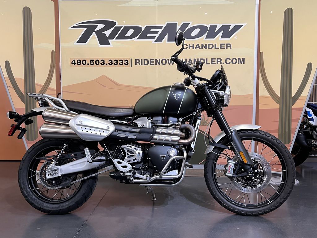 2023 Triumph Scrambler 1200 XC Matte Khaki Green Matte Jet Black XC XC in Chandler, AZ