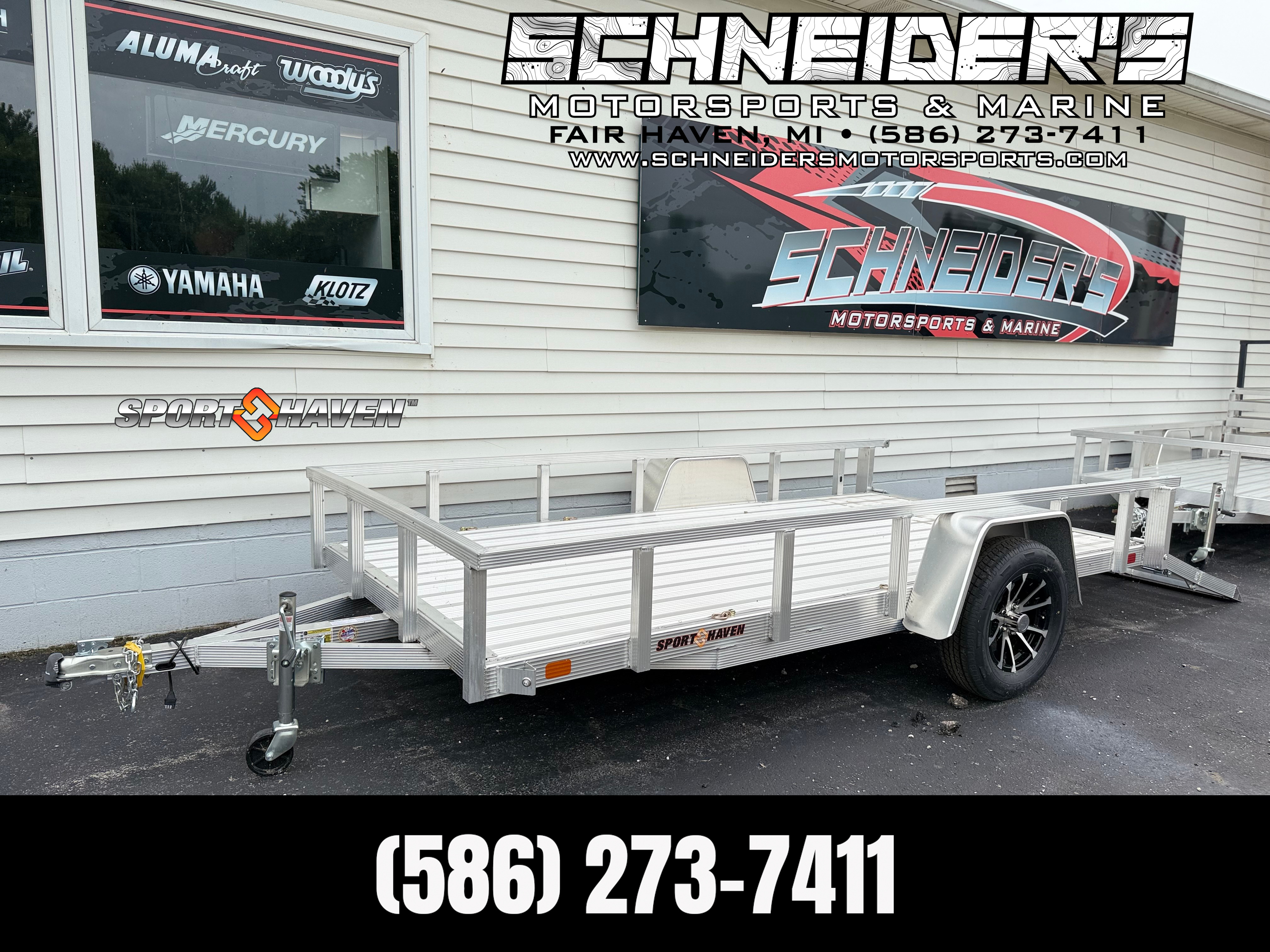 2026 Sport Haven 6x12 Aluminum Deluxe w/ Folding Ramp Utility Trailer in Fair Haven, MI