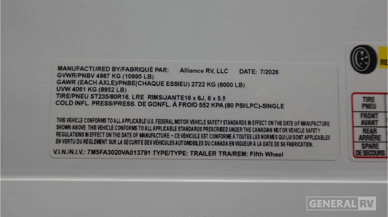 A photo of this 2027 Alliance Rv AVENUE 25RL