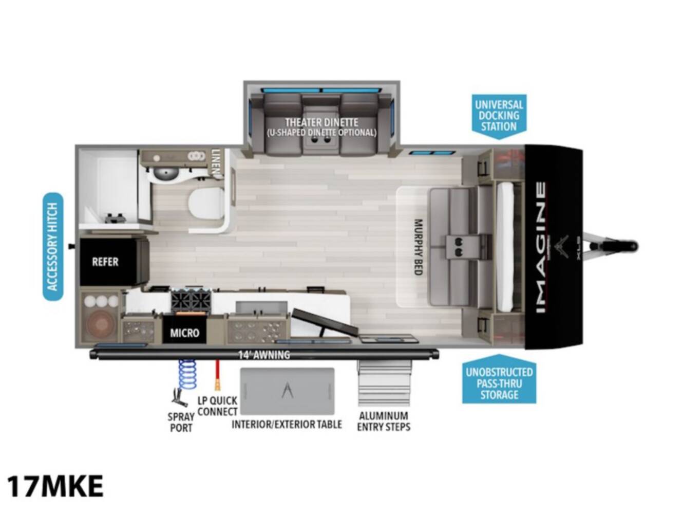 A photo of this 2026 Grand Design Imagine XLS 17MKE