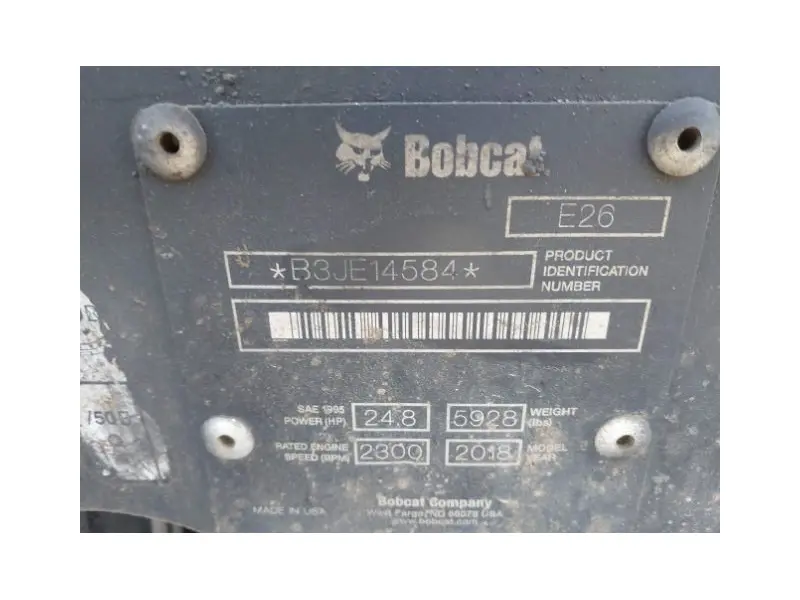 2018 BOBCAT E26