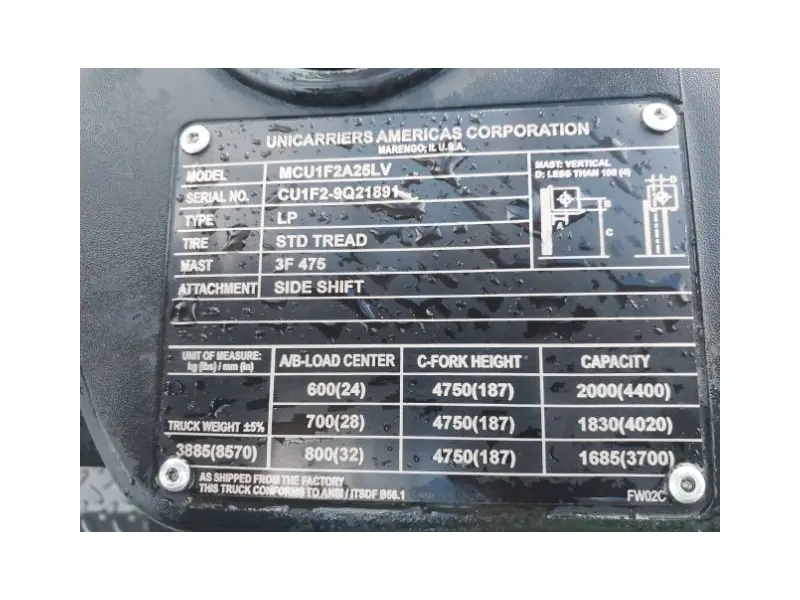 2021 UNICARRIER CFU50LP