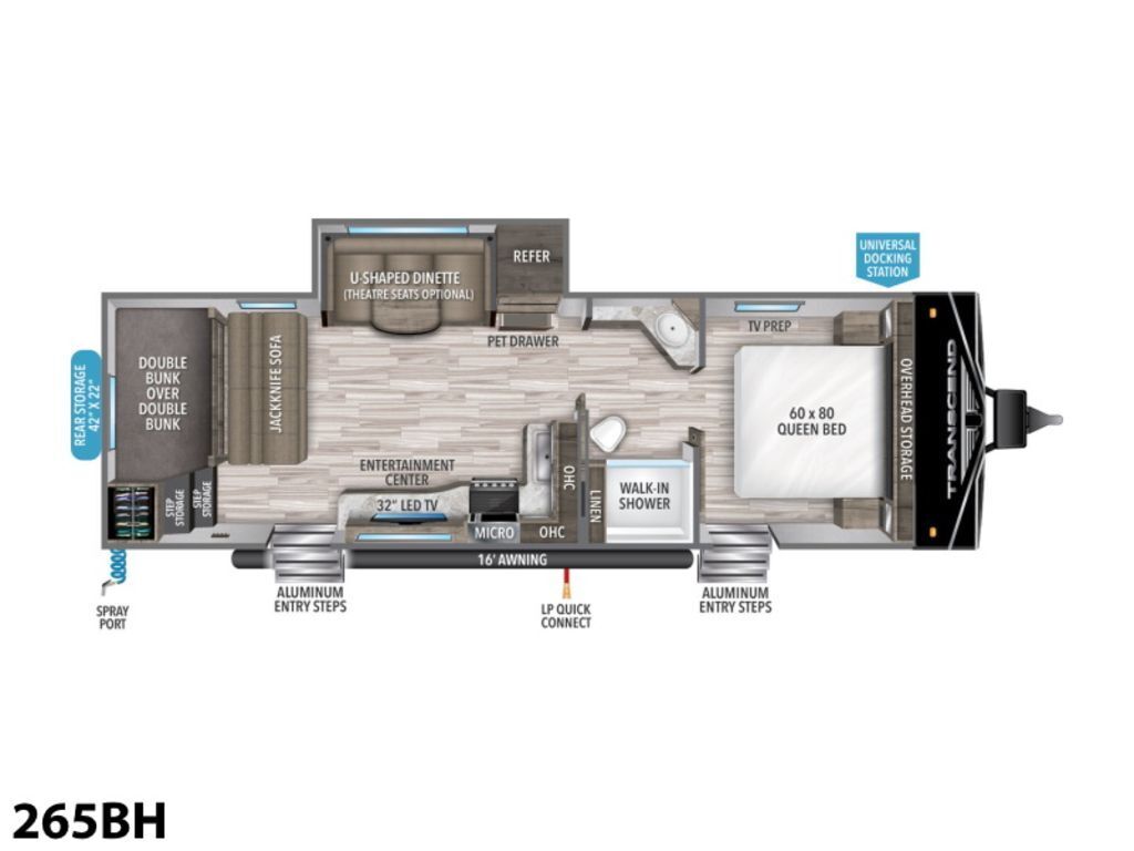 A photo of this 2024 Grand Design Transcend Xplor 265BH