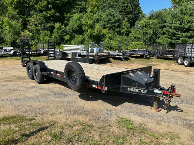 2021 RICE 7X22 Powder Coated 14K Lowpro Equipment Trailer W/ in Loudon, NH