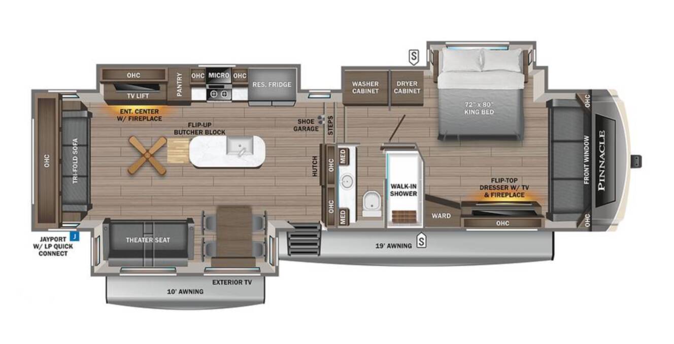 A photo of this 2023 Jayco Pinnacle 36SSWS