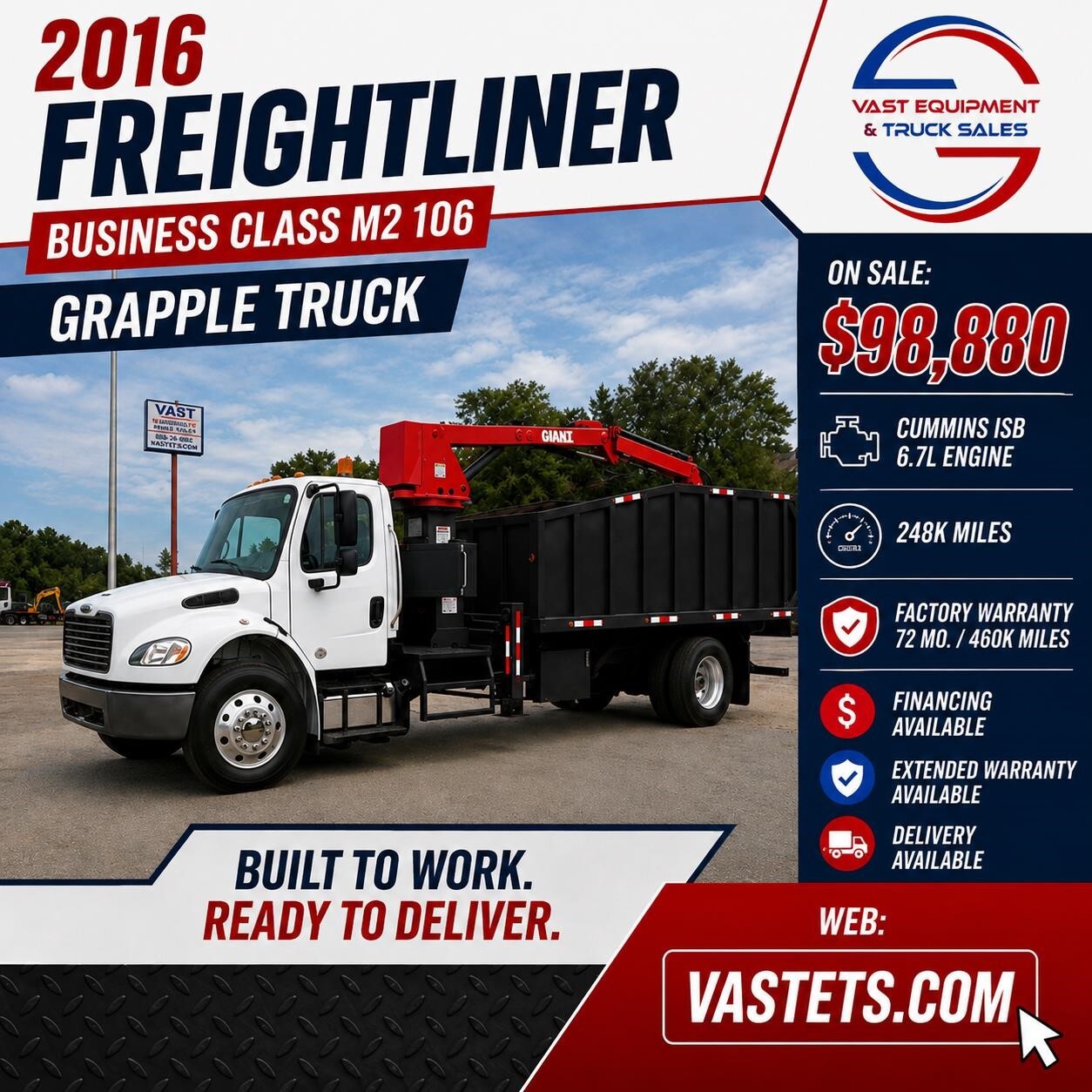 2016 FREIGHTLINER BUSINESS CLASS M2 106 in Mount Airy, NC