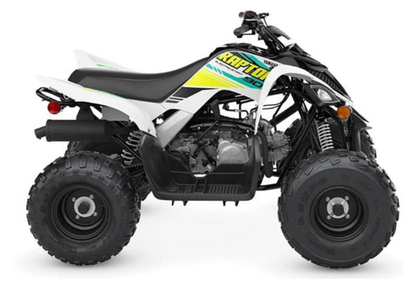 A photo of this 2022 Yamaha Raptor 90