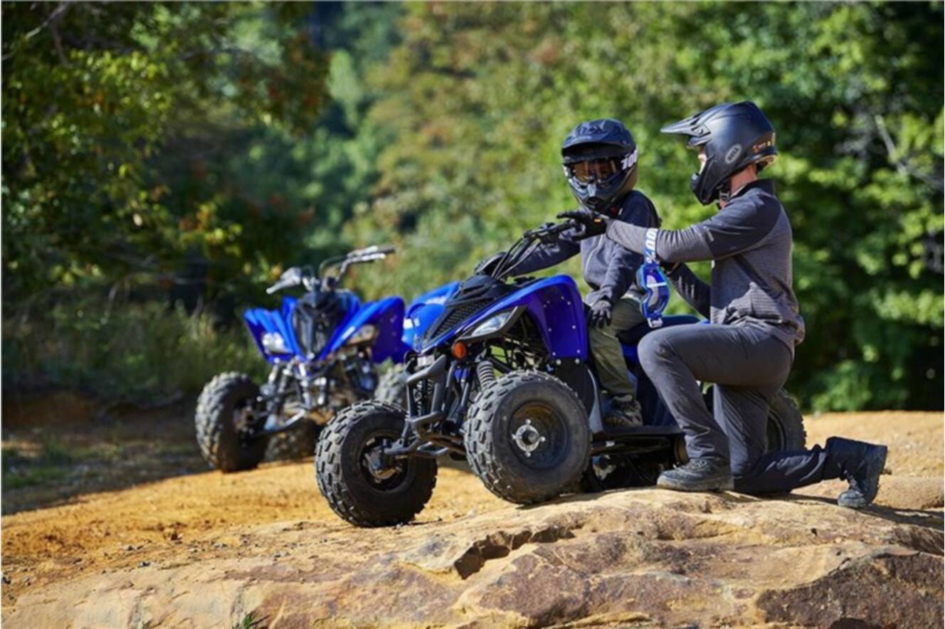 A photo of this 2022 Yamaha Raptor 90