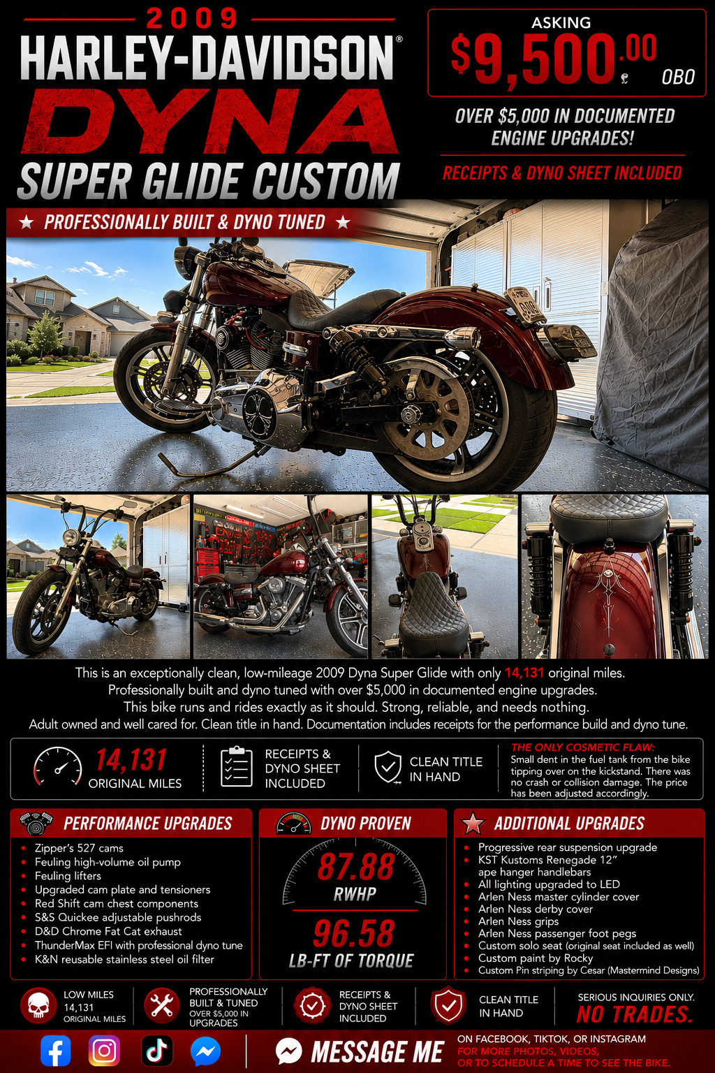 2009 Harley-Davidson SUPER GLIDE DYNA CUSTOM DYNA CUSTOM in Magnolia, TX