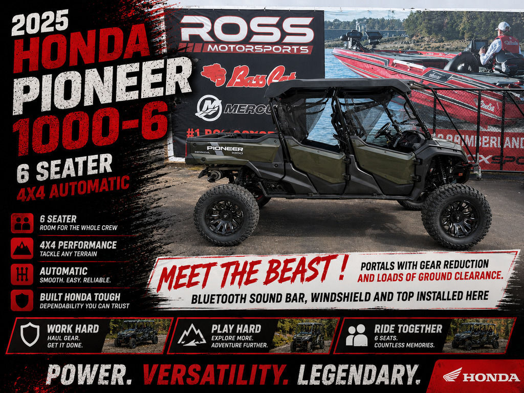 2025 Honda® Pioneer 1000-6 Deluxe Crew UTV/Utility ATV
