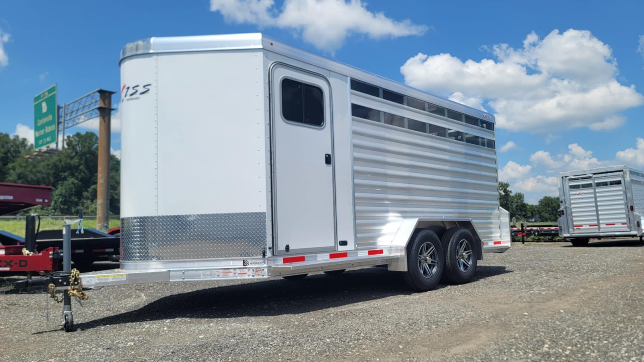 2025 Exiss trailer 7x16 STC livestock Aluminum Bumper Pull trailer in Byron, GA