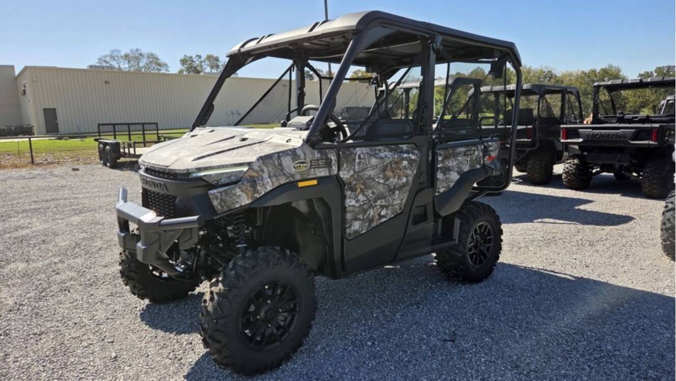A photo of this 2026 Honda® Pioneer 1000-5 Deluxe TrueTimber Atera Camo