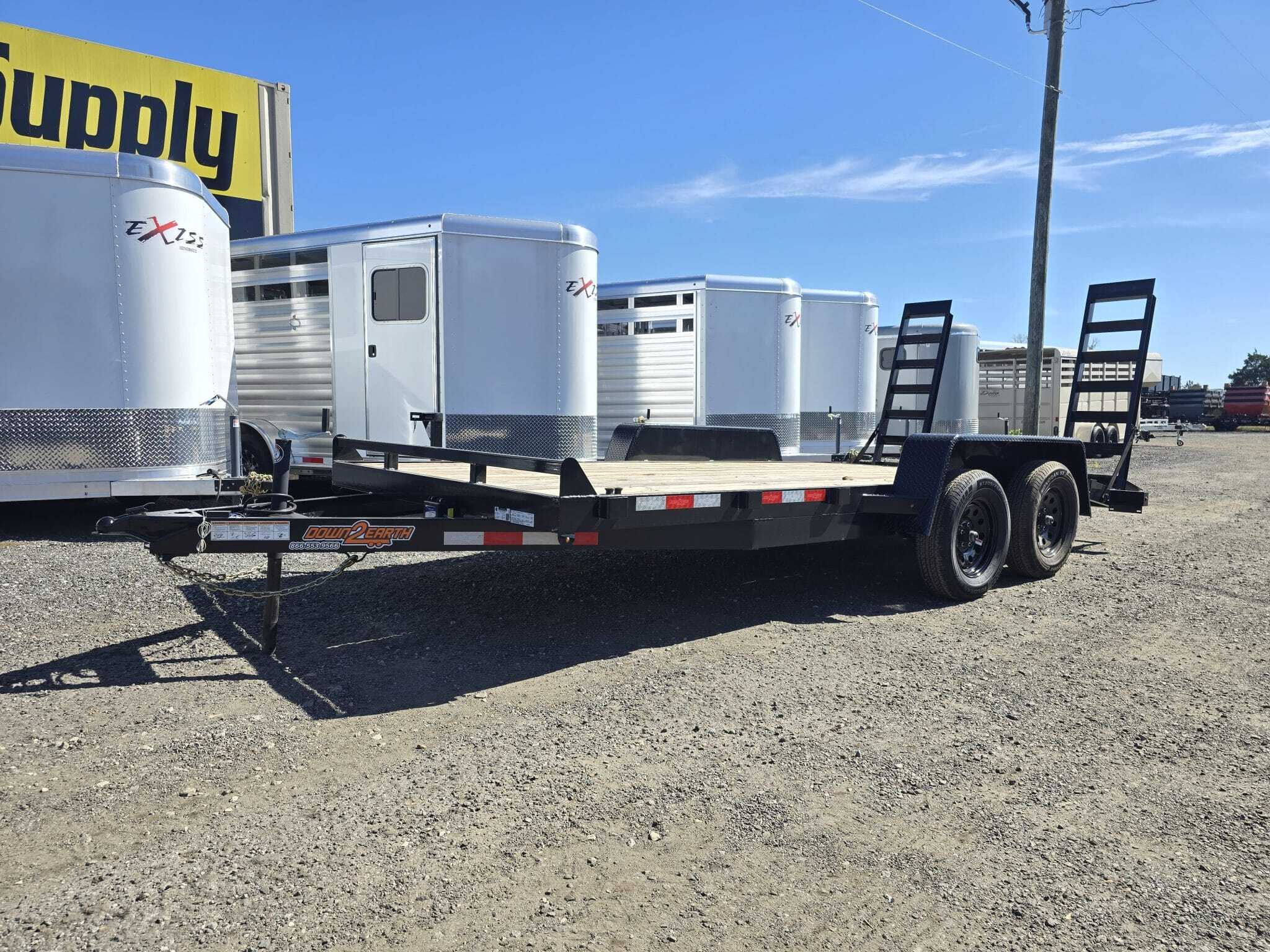2026 Down 2 Earth Trailers 7X16 Tandem Axle 7K Wood Deck Equipment Trailer in Byron, GA