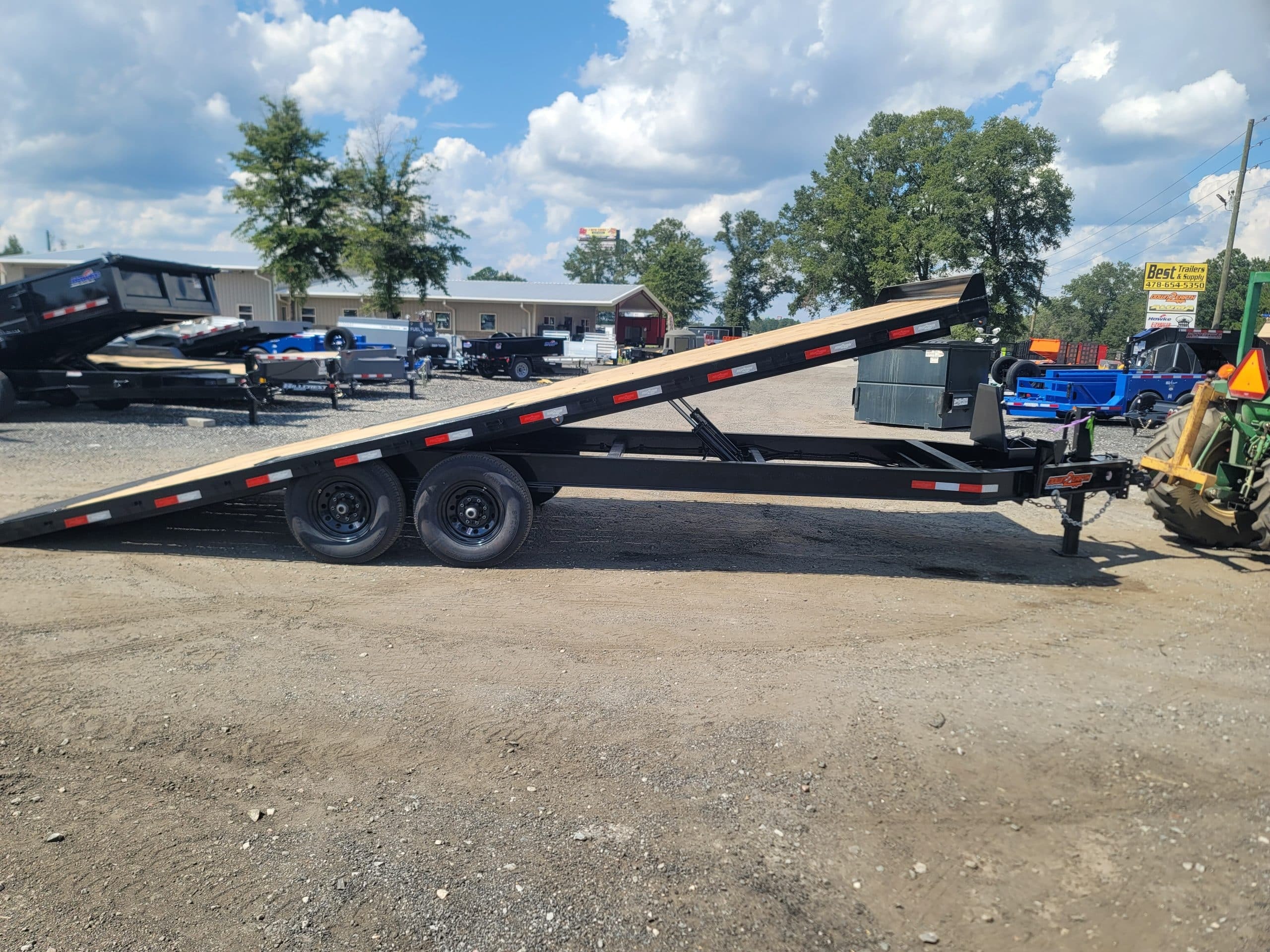 2025 Down 2 Earth Trailers 8x22 hdy tilt 14k Wood Deck equipment atv trailer in Byron, GA