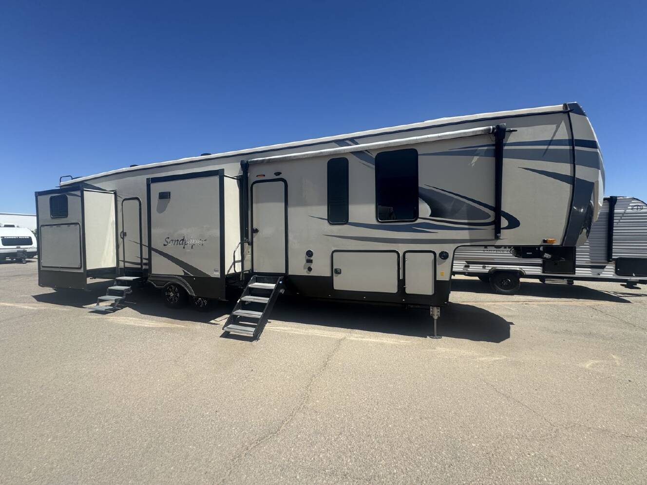 A photo of this 2021 Forest River Rv Sandpiper 384QBOK