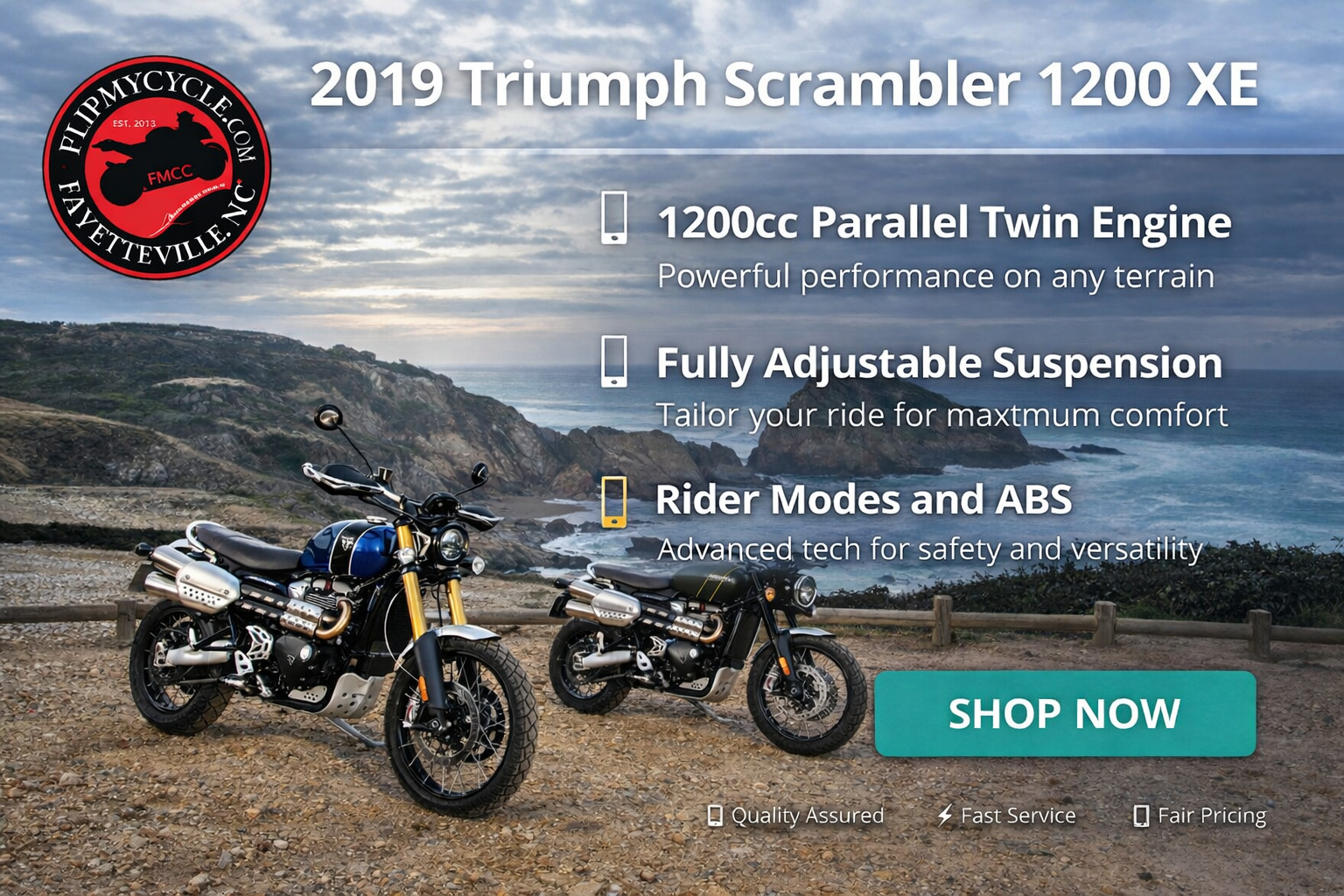 2019 Triumph SCRAMBLER 1200 TWO-TONE BASE in Fayetteville, NC
