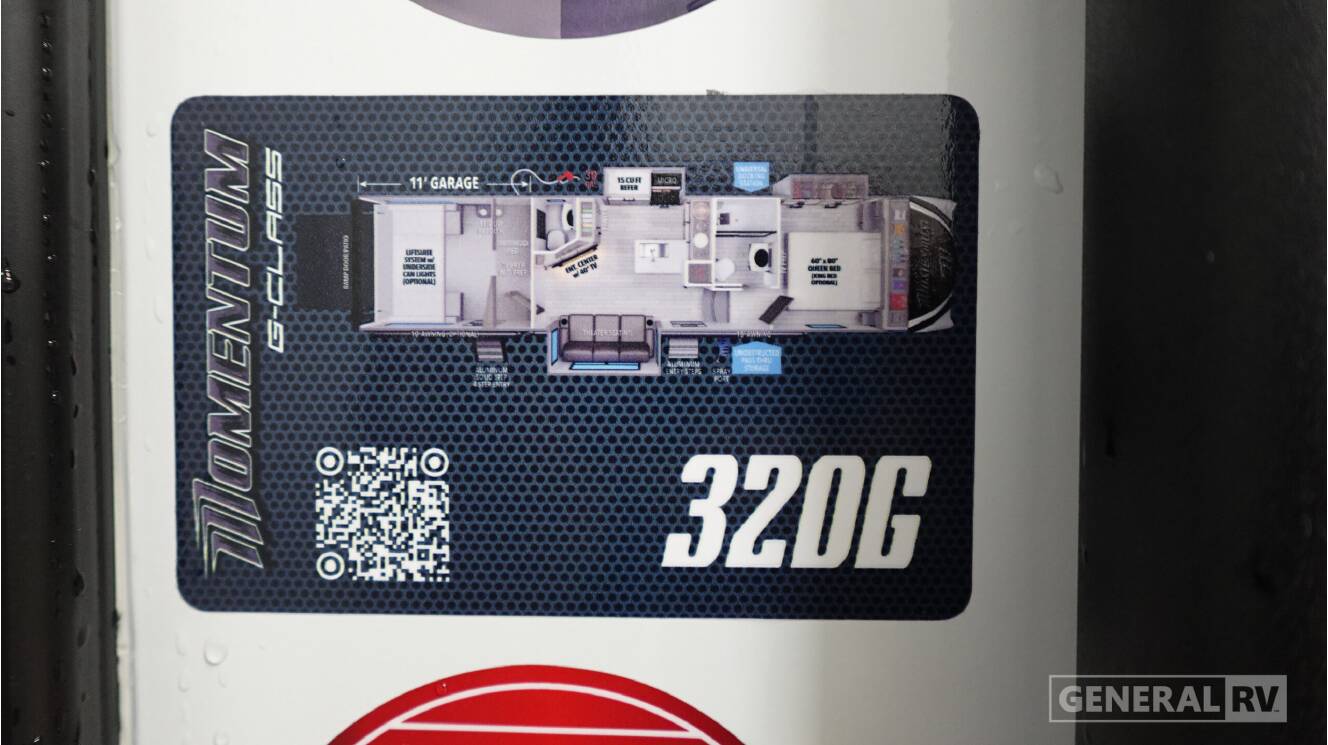 A photo of this 2026 Grand Design Momentum G-Class 320G